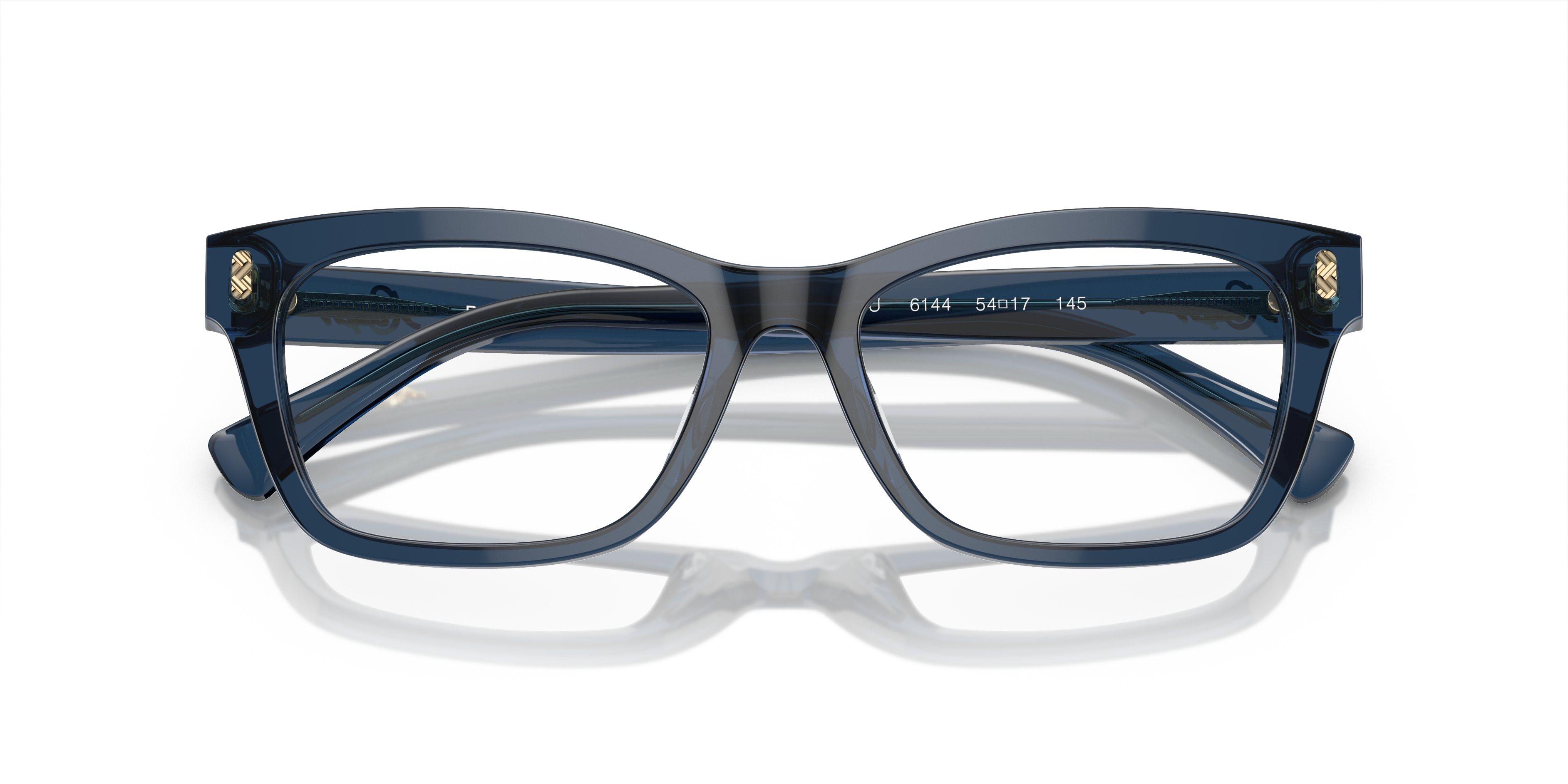 RA7154U Shiny Transparent Blue AcetateEyeglass Frames for Glasses Direct, Closed View