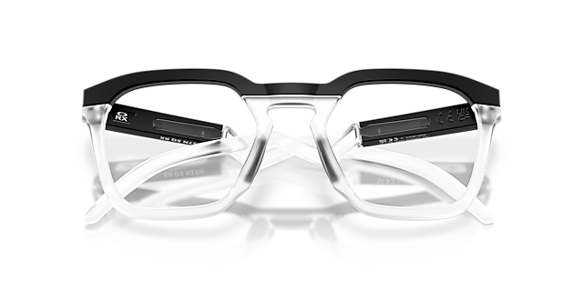 HSTN SQ Satin Black PlasticEyeglass Frames for Glasses Direct, Closed View