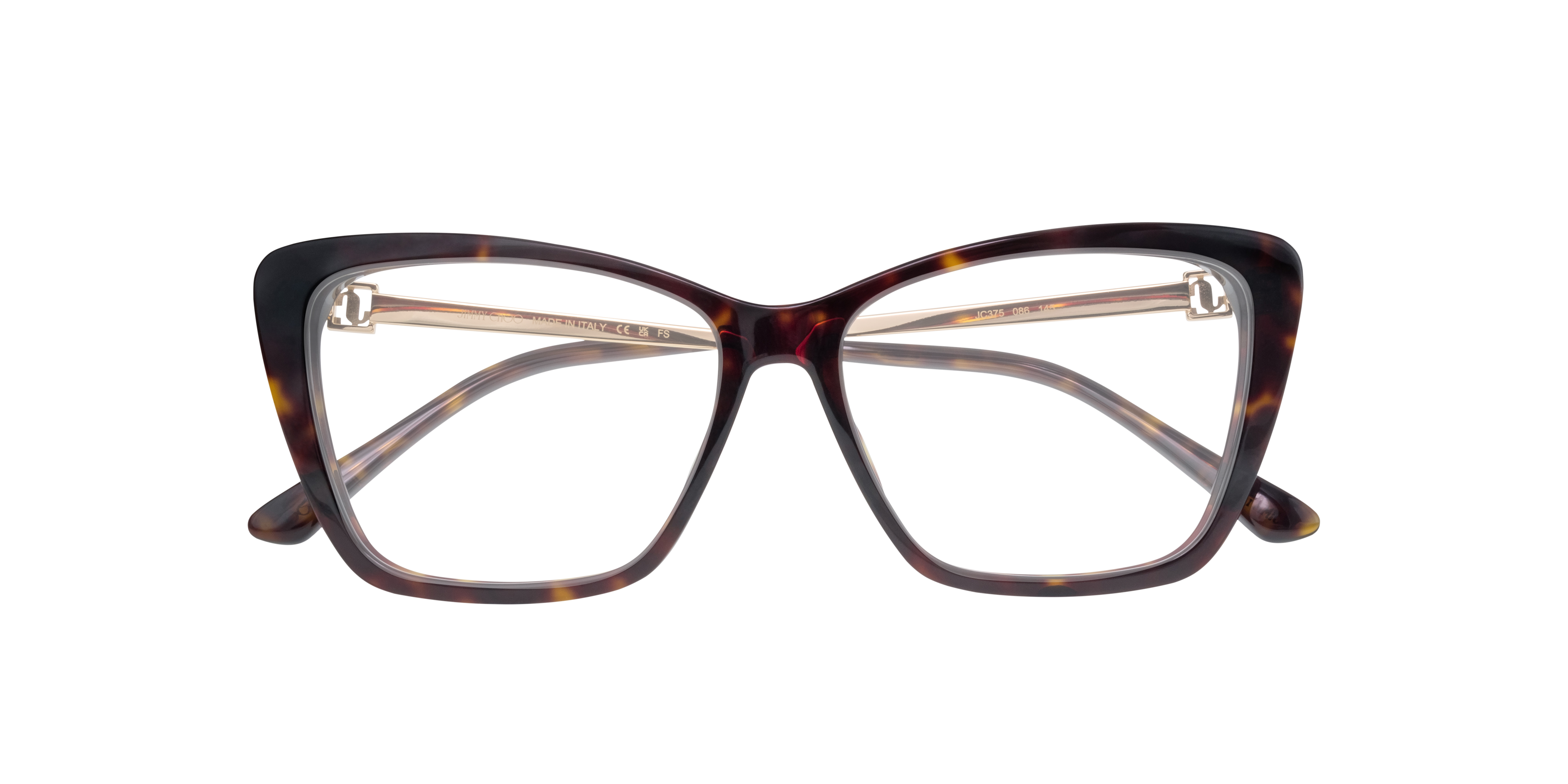 JC375 9M Tortoise Gold AcetateEyeglass Frames for Glasses Direct, Closed View