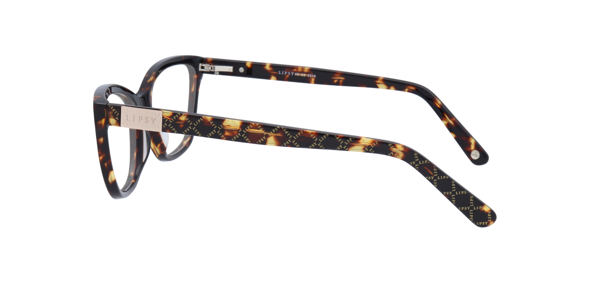 Lipsy 68 Tortoise AcetateEyeglass Frames for Glasses Direct, Side View
