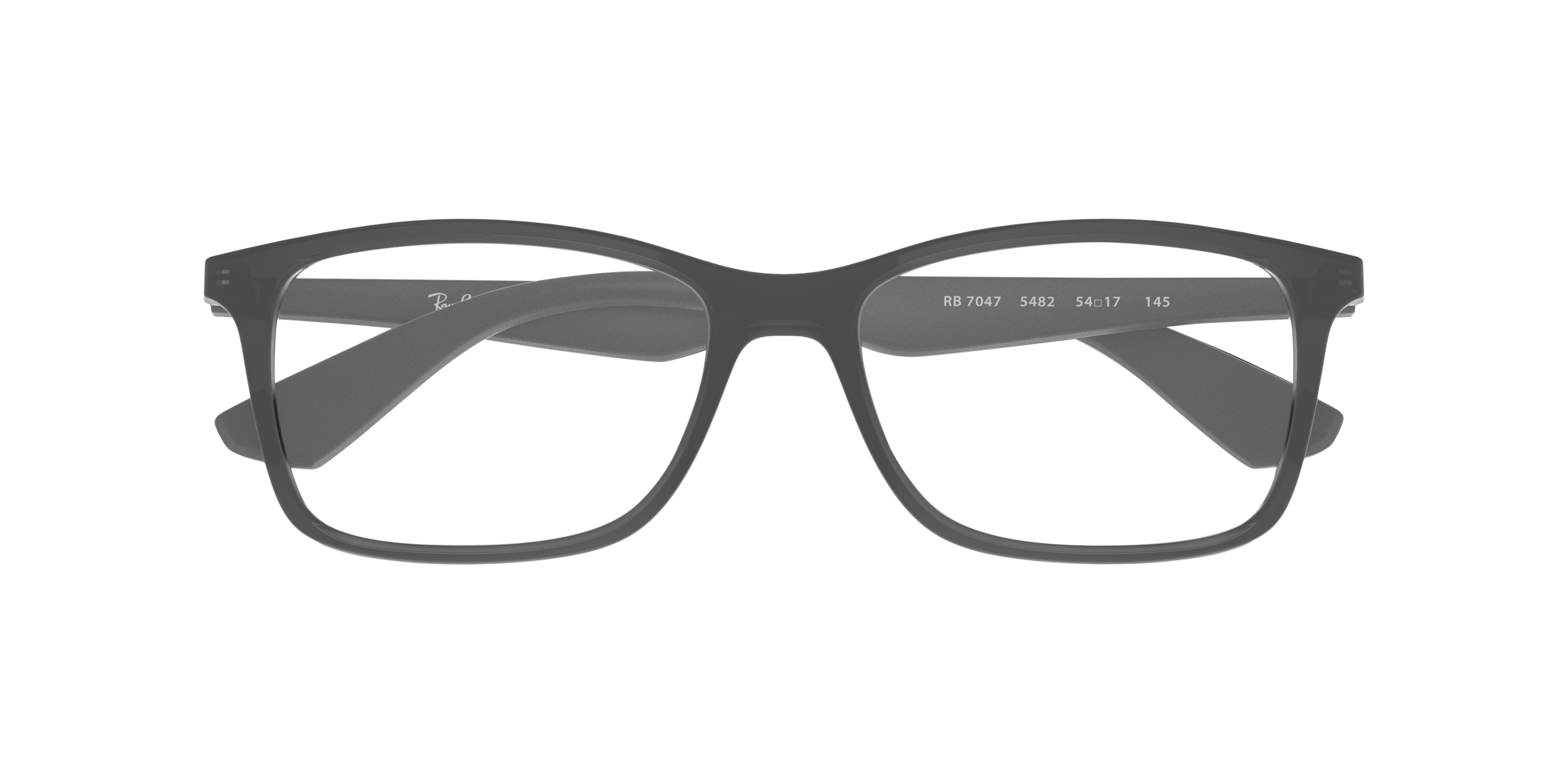 RB7047 Transparent Grey PlasticEyeglass Frames for Glasses Direct, Closed View
