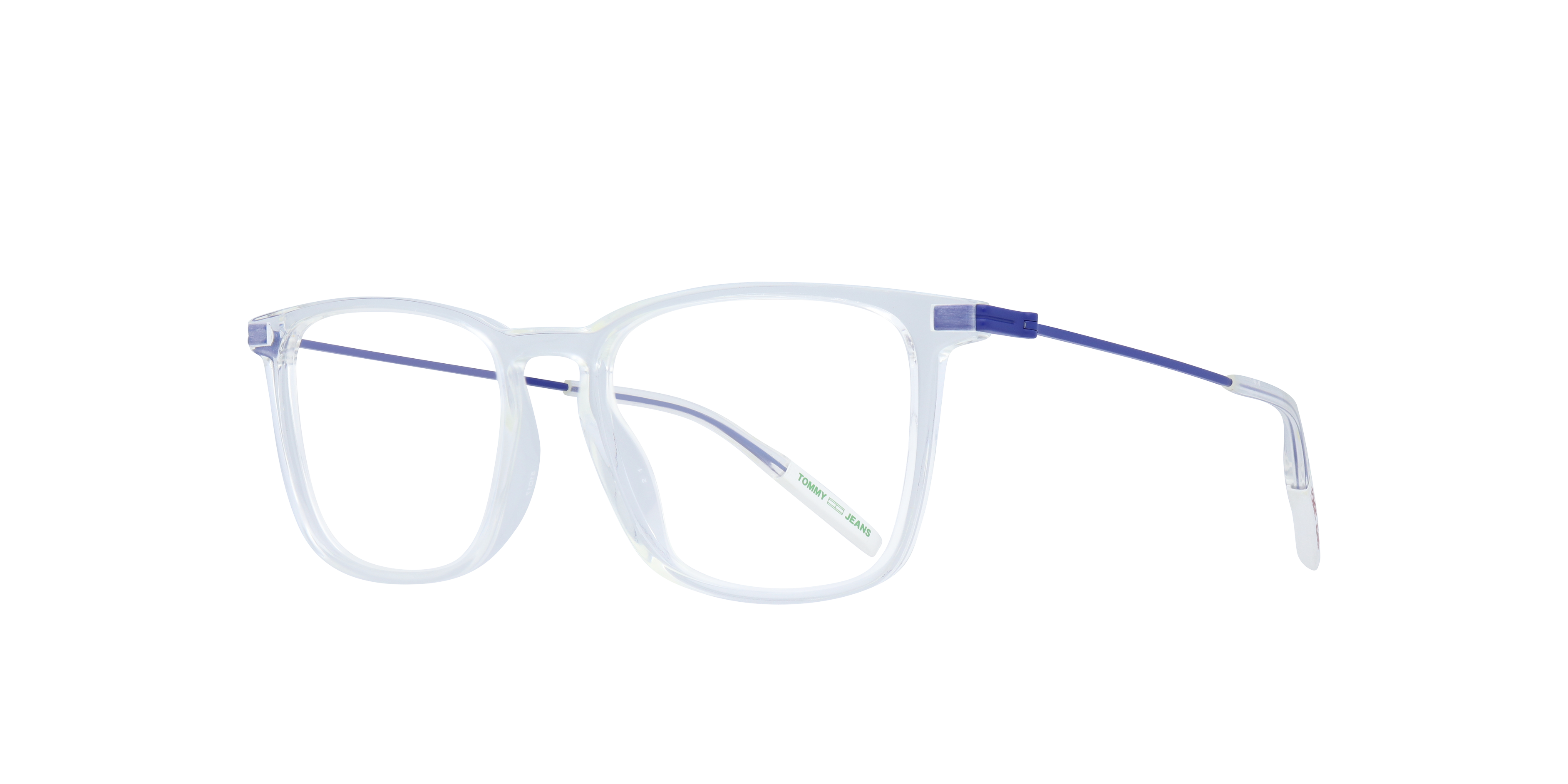 TJ 0061 Clear PlasticEyeglass Frames for Glasses Direct, Angle View