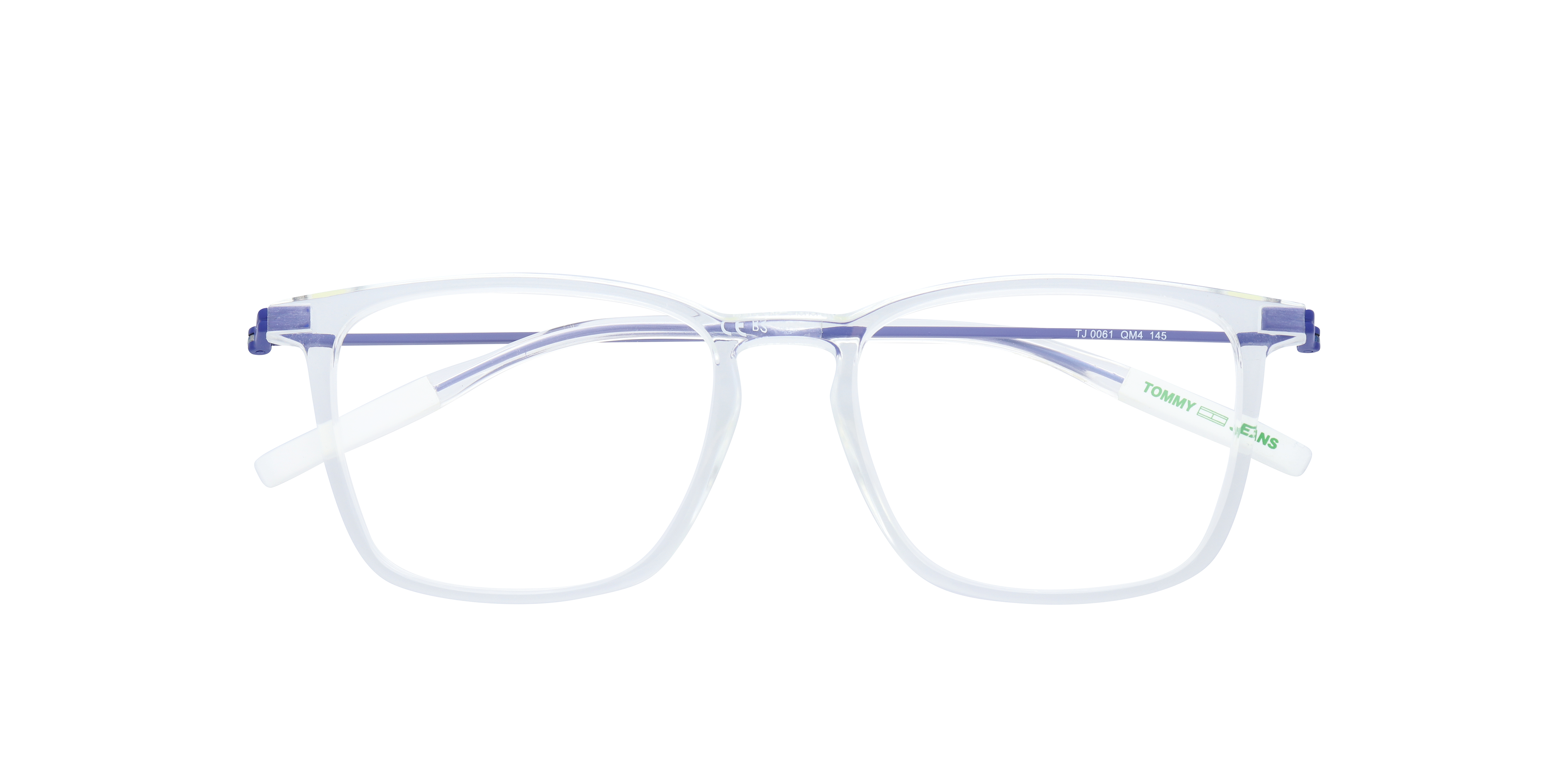 TJ 0061 Clear PlasticEyeglass Frames for Glasses Direct, Closed View