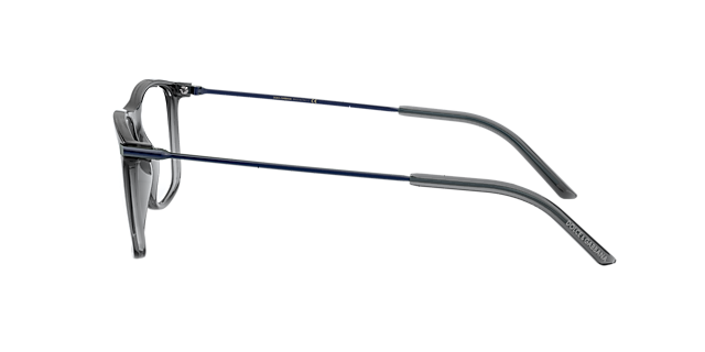 DG5048 Transparent Dark Grey PlasticEyeglass Frames for Glasses Direct, Side View
