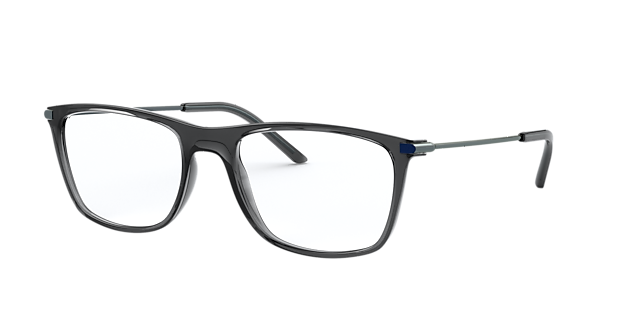 DG5048 Transparent Dark Grey PlasticEyeglass Frames for Glasses Direct, Angle View