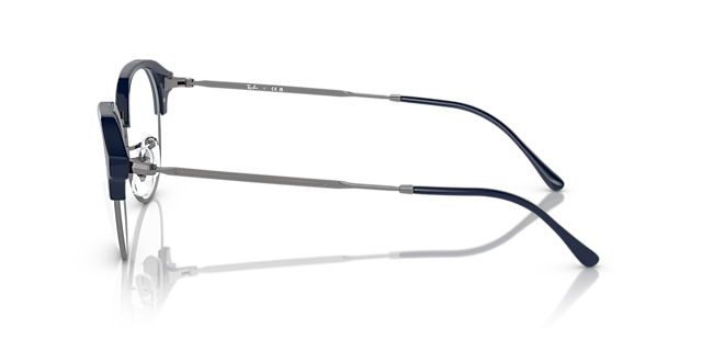 RB7229 Blue On Gunmetal PlasticEyeglass Frames for Glasses Direct, Side View