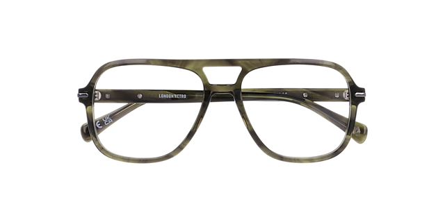 Manor Park Horn Green AcetateEyeglass Frames for Glasses Direct, Closed View