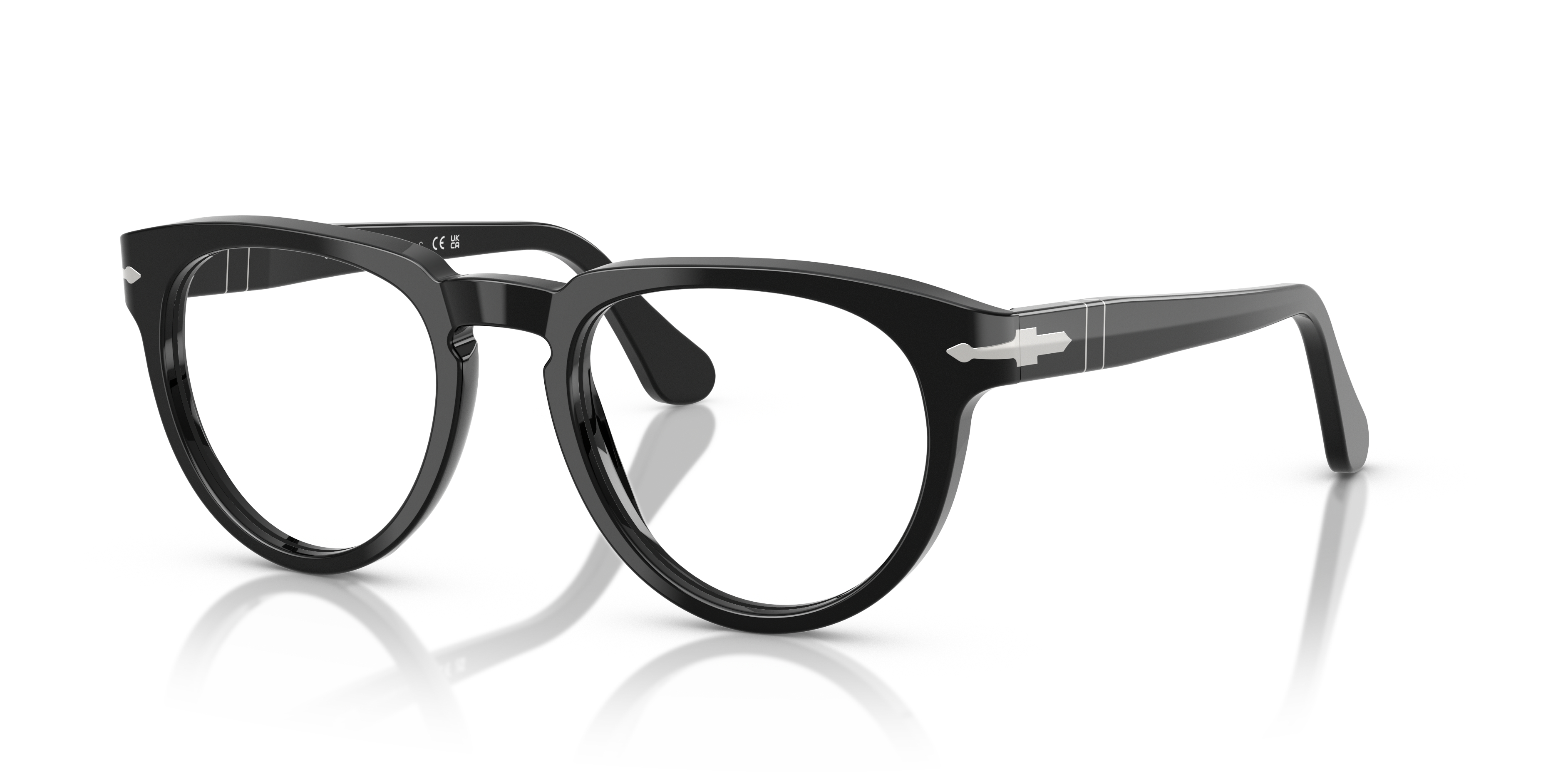 PO3377V Black AcetateEyeglass Frames for Glasses Direct, Angle View