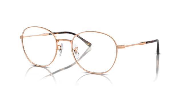 RB6509 Optics Rose Gold MetalSunglass Frames for Glasses Direct, Angle View