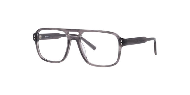 Michael Horn Grey AcetateEyeglass Frames for Glasses Direct, Angle View