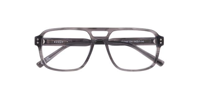 Michael Horn Grey AcetateEyeglass Frames for Glasses Direct, Closed View