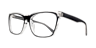 Hazel Clear Crystal  &  Black PlasticEyeglass Frames for Glasses Direct, Angle View