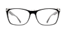 Hazel Clear Crystal  &  Black PlasticEyeglass Frames for Glasses Direct, Front View