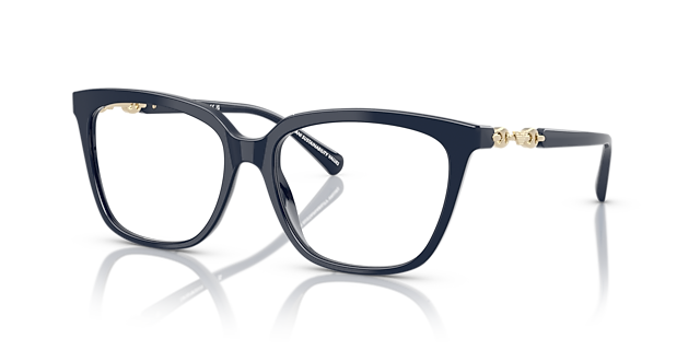 EA3248 Shiny Blue AcetateEyeglass Frames for Glasses Direct, Angle View
