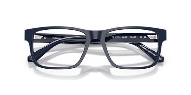 EA3265U Shiny Blue AcetateEyeglass Frames for Glasses Direct, Closed View