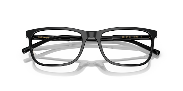 DG3427 Black AcetateEyeglass Frames for Glasses Direct, Closed View