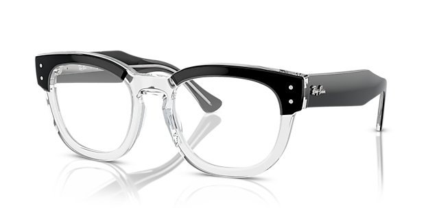 RB0298V Black On Transparent AcetateEyeglass Frames for Glasses Direct, Angle View