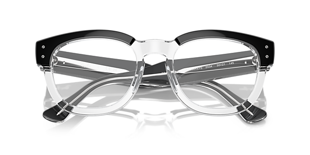 RB0298V Black On Transparent AcetateEyeglass Frames for Glasses Direct, Closed View