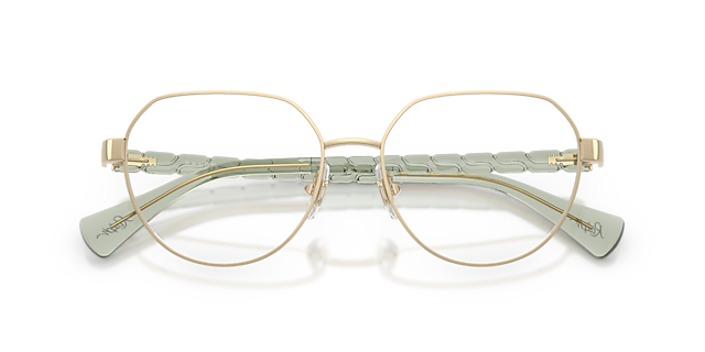 RA6065 Shiny Pale Gold MetalEyeglass Frames for Glasses Direct, Closed View