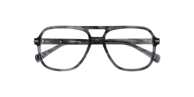 Manor Park Horn Grey AcetateEyeglass Frames for Glasses Direct, Closed View