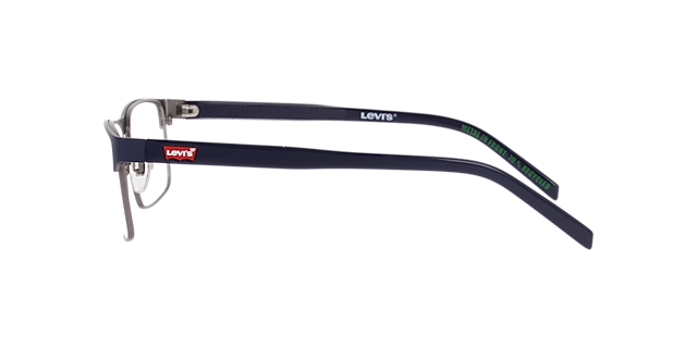 LV 5092 Blue MetalEyeglass Frames for Glasses Direct, Side View