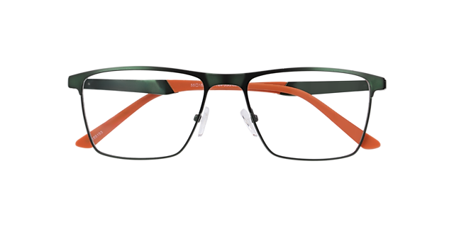 Nb4191 Green Orange MetalEyeglass Frames for Glasses Direct, Closed View