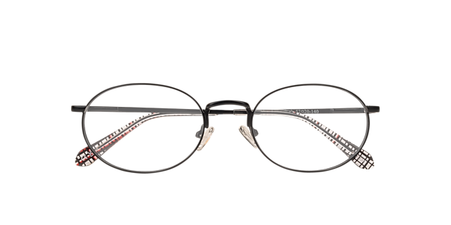 Hawkins Matte Black MetalEyeglass Frames for Glasses Direct, Closed View