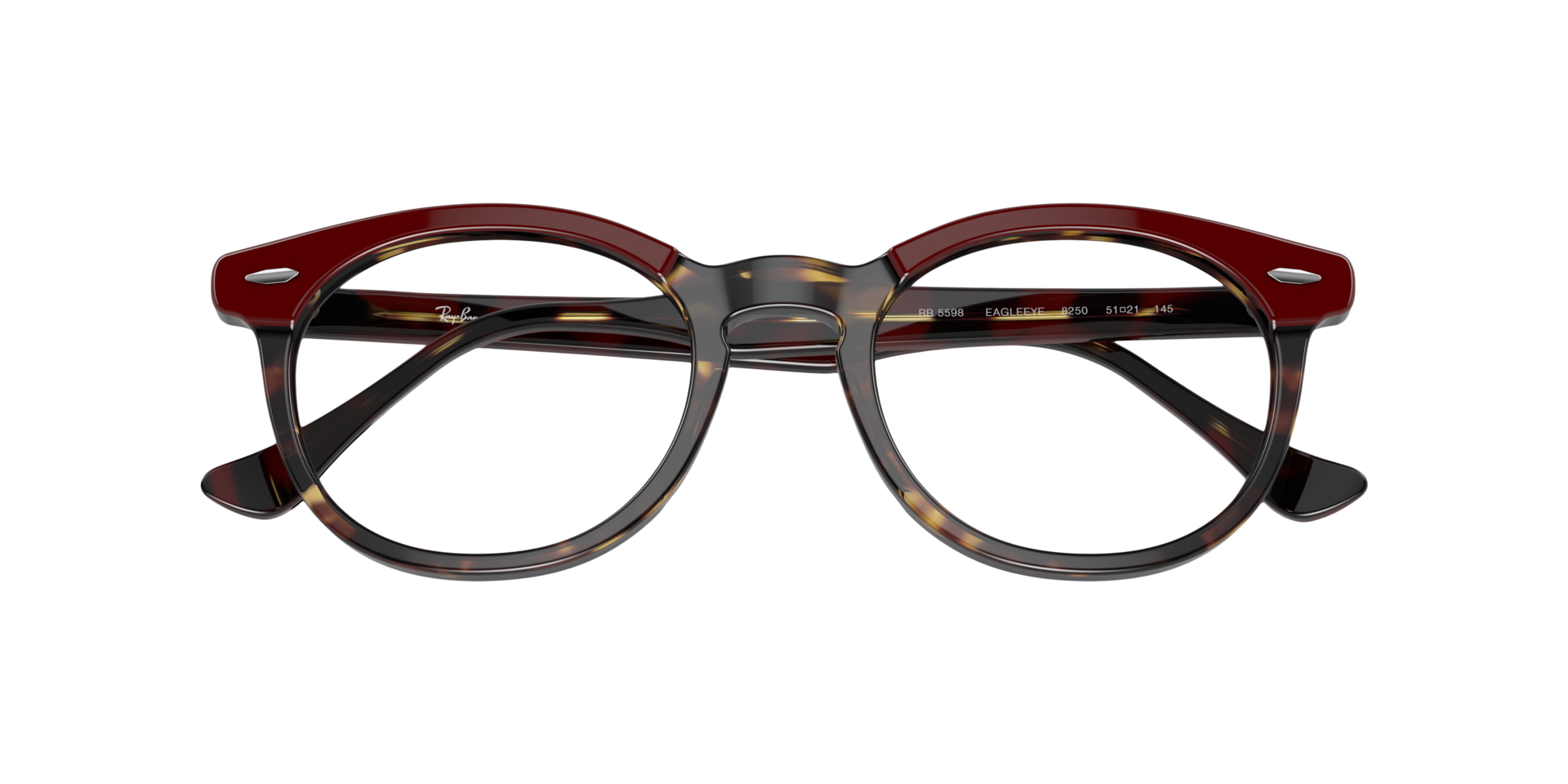 RB5598 Bordeaux On Yellow Havana AcetateEyeglass Frames for Glasses Direct, Closed View