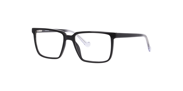 Murphy Black PlasticEyeglass Frames for Glasses Direct, Angle View