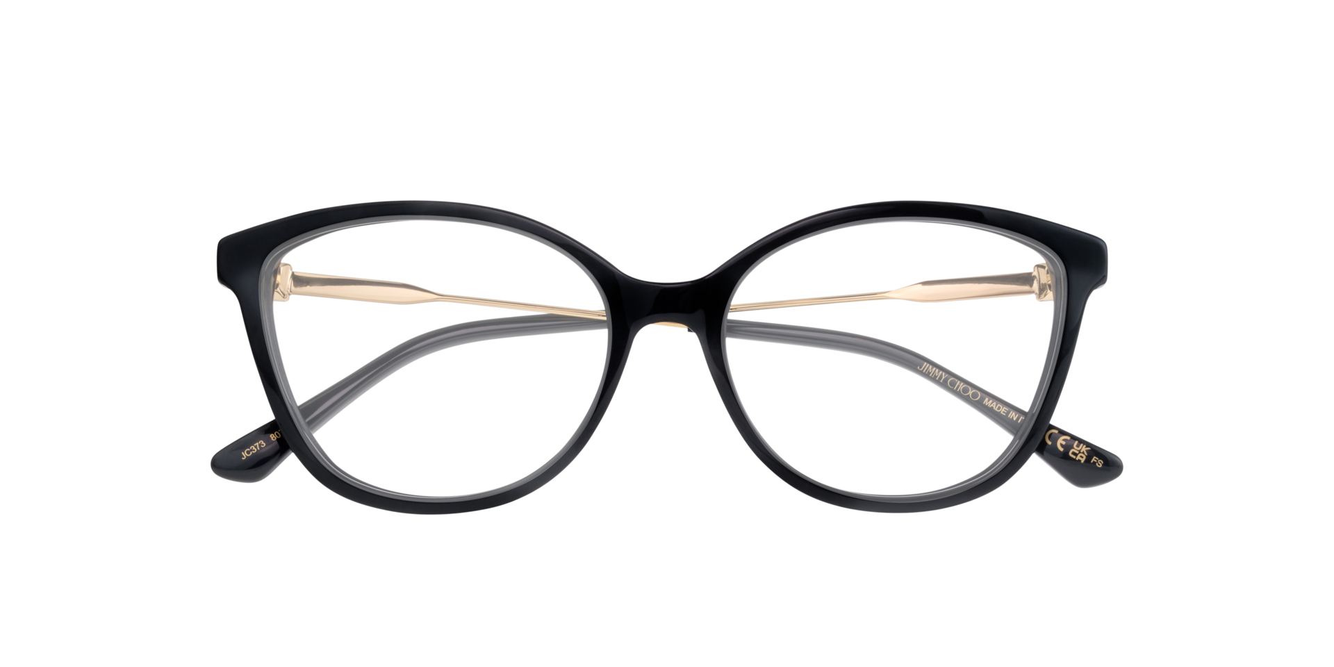 JC373 Black AcetateEyeglass Frames for Glasses Direct, Closed View
