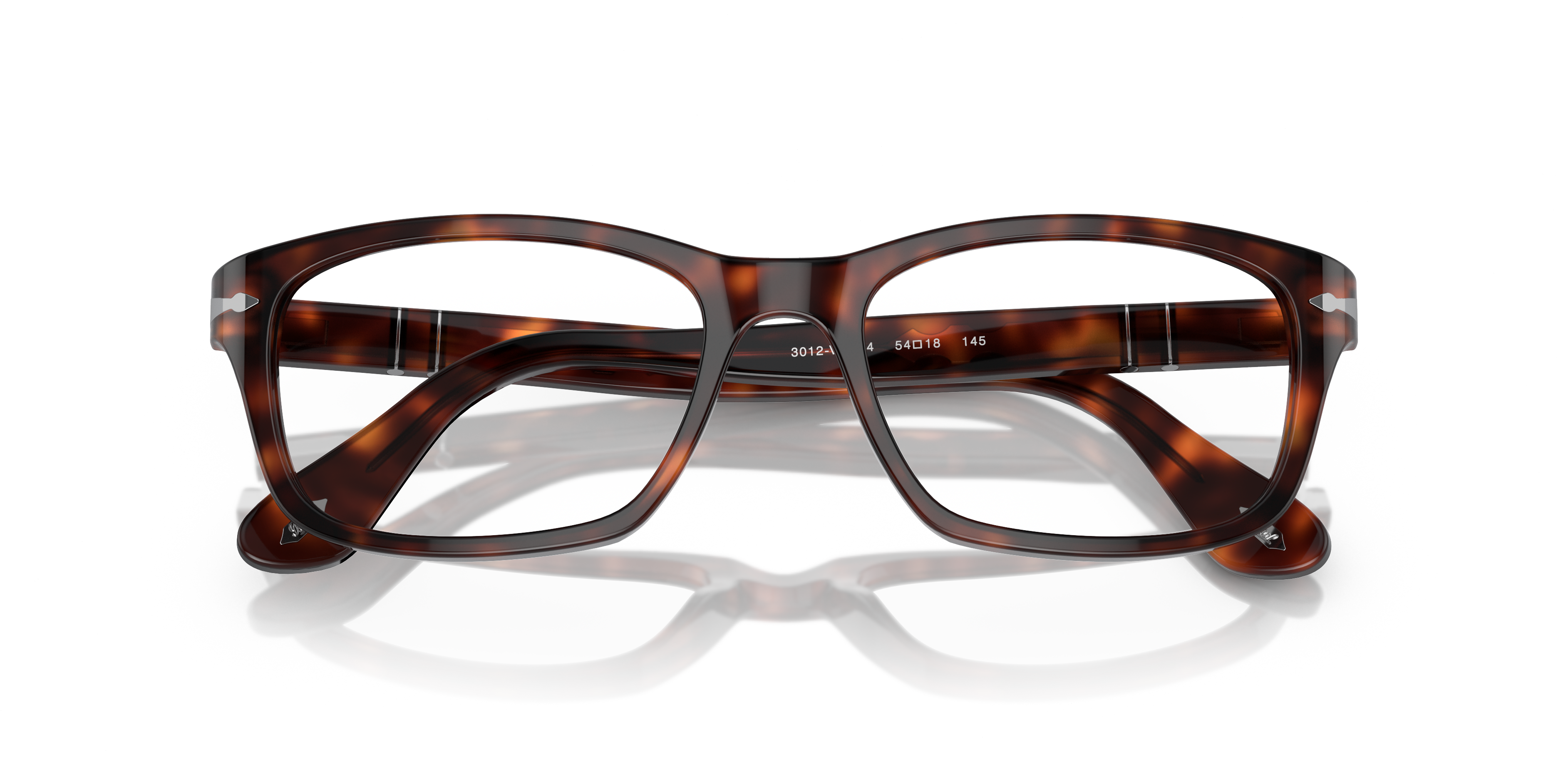 PO3012V Havana AcetateEyeglass Frames for Glasses Direct, Closed View