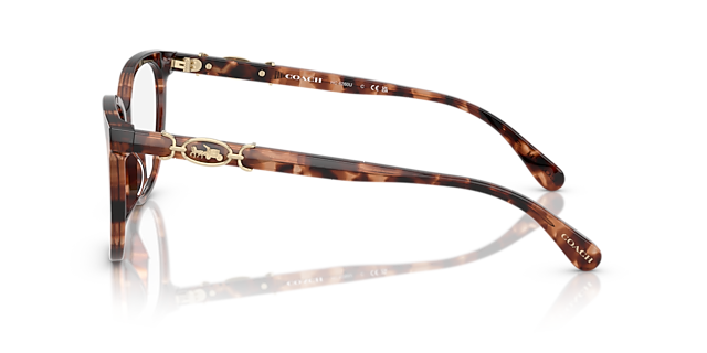 HC6260U Peach Tortoise AcetateEyeglass Frames for Glasses Direct, Side View