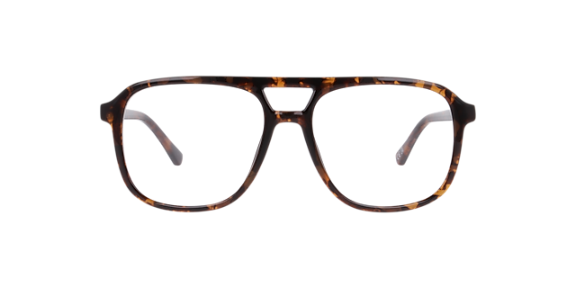Max Havana Brown PlasticEyeglass Frames for Glasses Direct, Front View