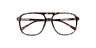Max Havana Brown PlasticEyeglass Frames for Glasses Direct, Closed View