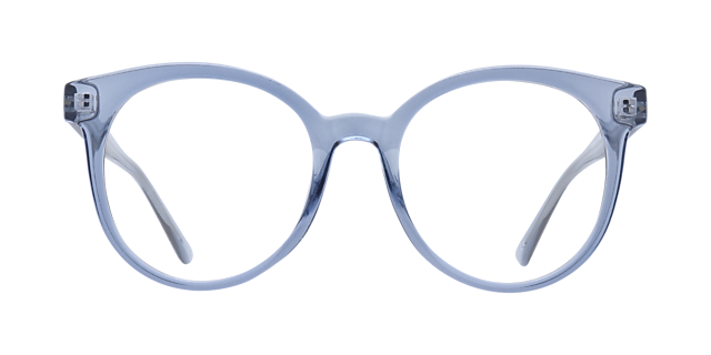 Florence Crystal  &  Light Blue PlasticEyeglass Frames for Glasses Direct, Front View