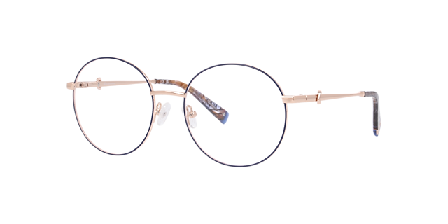 Cureal Blue MetalEyeglass Frames for Glasses Direct, Angle View