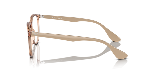 RB7046 Transparent Brown PlasticEyeglass Frames for Glasses Direct, Side View