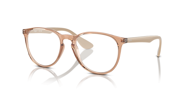 RB7046 Transparent Brown PlasticEyeglass Frames for Glasses Direct, Angle View