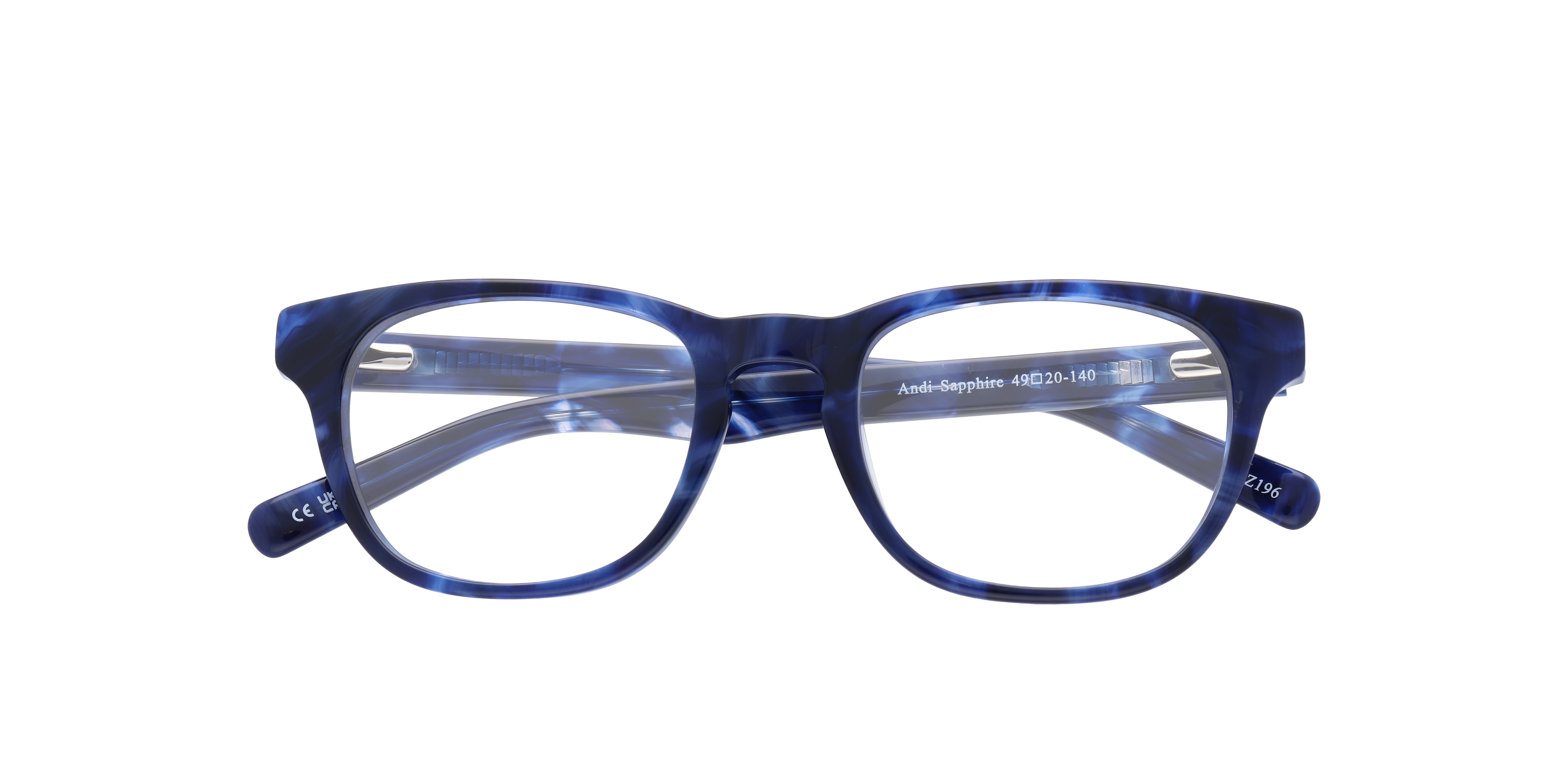 Andi Sapphire AcetateEyeglass Frames for Glasses Direct, Closed View