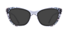 Faye Shiny Dark Blue Flower AcetateEyeglass Frames for Glasses Direct, with Tinted Lenses