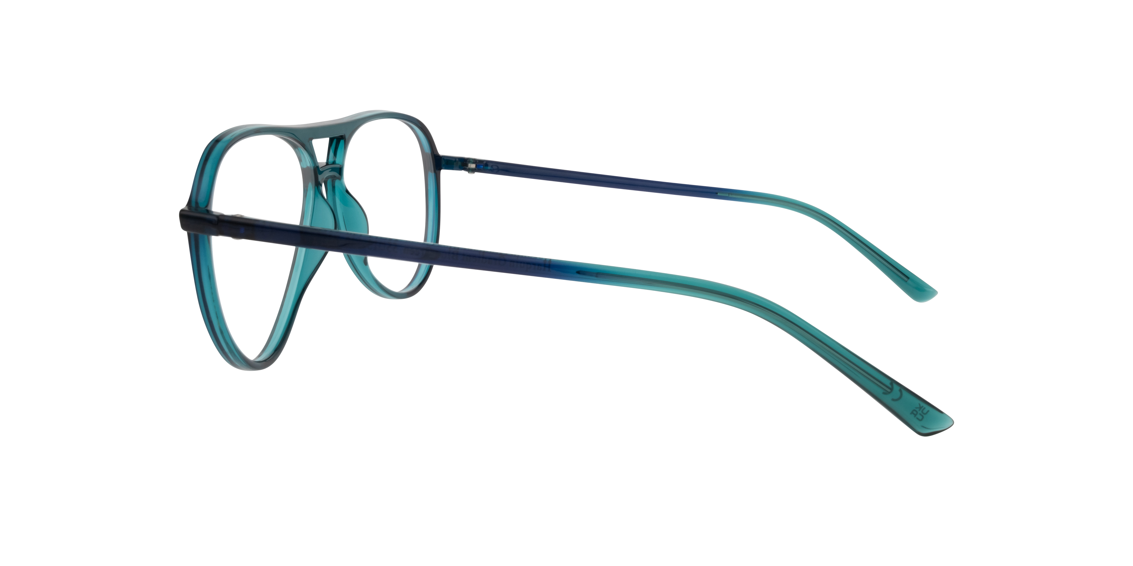 Harquin Gradient Blue & Green PlasticEyeglass Frames for Glasses Direct, Side View
