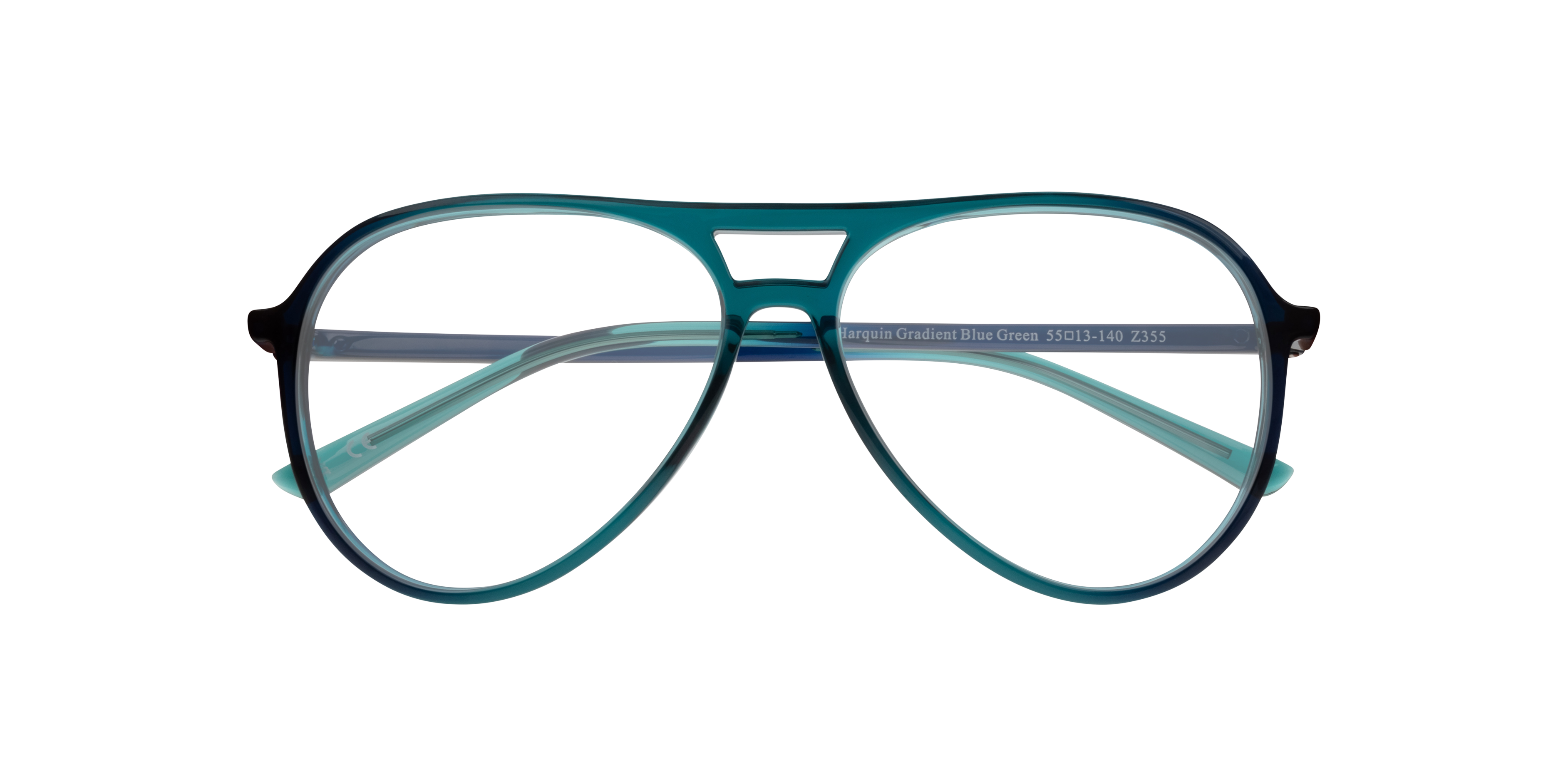 Harquin Gradient Blue & Green PlasticEyeglass Frames for Glasses Direct, Closed View