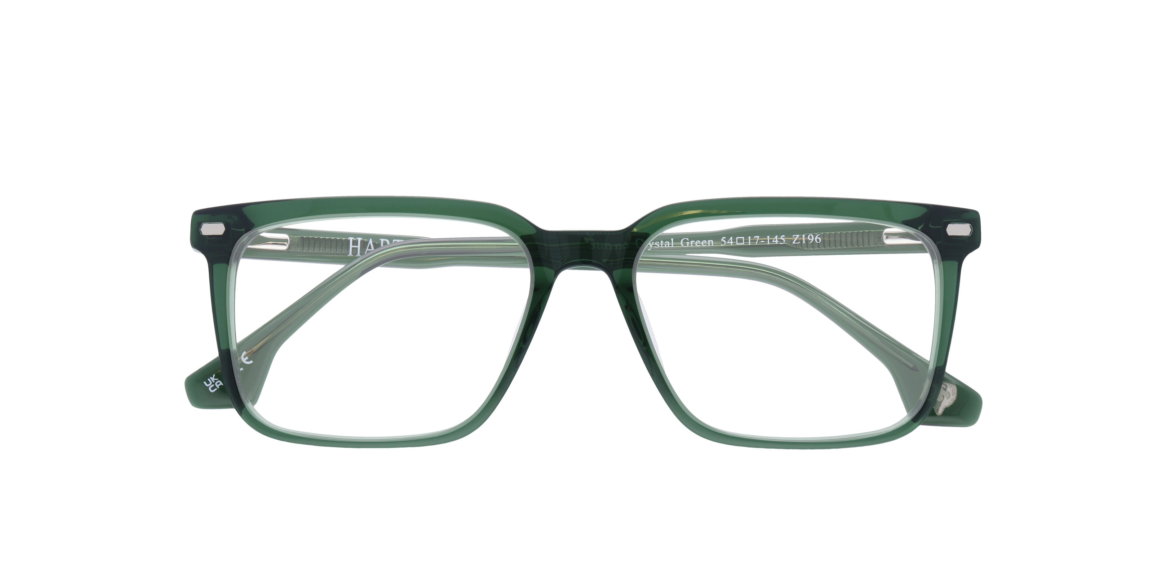 Gunner Crystal Green AcetateEyeglass Frames for Glasses Direct, Closed View