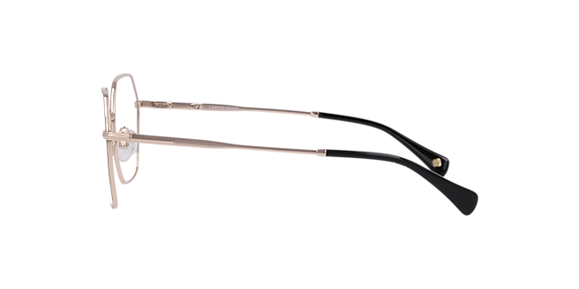 Mitcham Black On Gold MetalEyeglass Frames for Glasses Direct, Side View