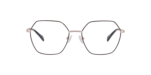 Mitcham Black On Gold MetalEyeglass Frames for Glasses Direct, Front View