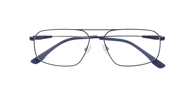 Nb4204 Blue MetalEyeglass Frames for Glasses Direct, Closed View