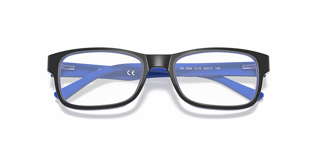 RB5268 Black On Blue AcetateEyeglass Frames for Glasses Direct, Closed View