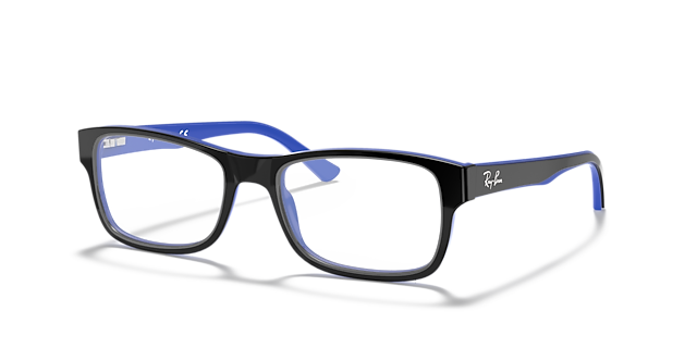 RB5268 Black On Blue AcetateEyeglass Frames for Glasses Direct, Angle View