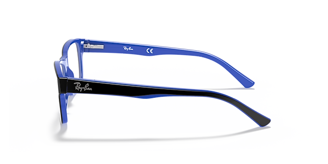 RB5268 Black On Blue AcetateEyeglass Frames for Glasses Direct, Side View