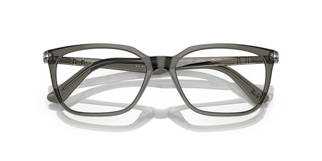 PO3298V Taupe Grey Transparent AcetateEyeglass Frames for Glasses Direct, Closed View